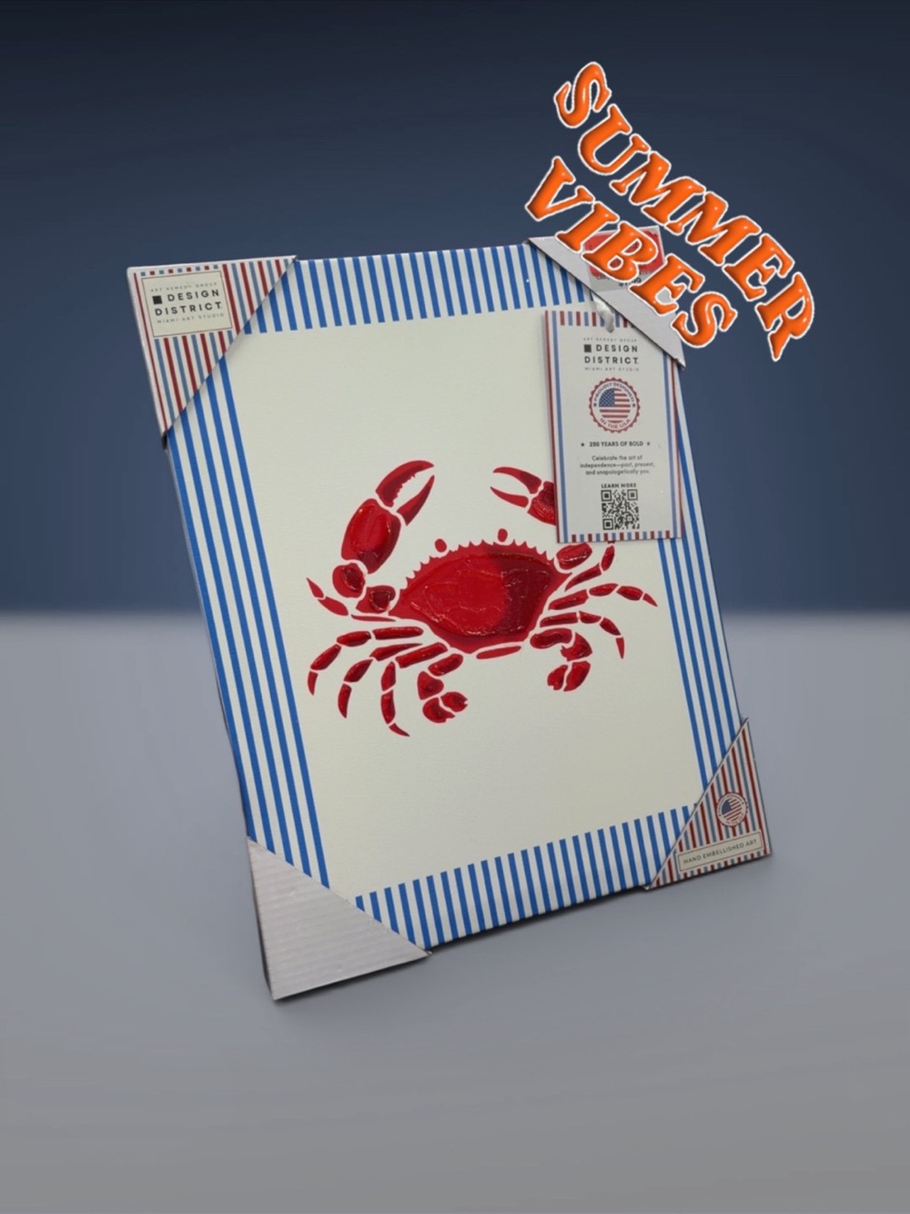 District Red Crab Coastal Wall Art - Summer Vibes